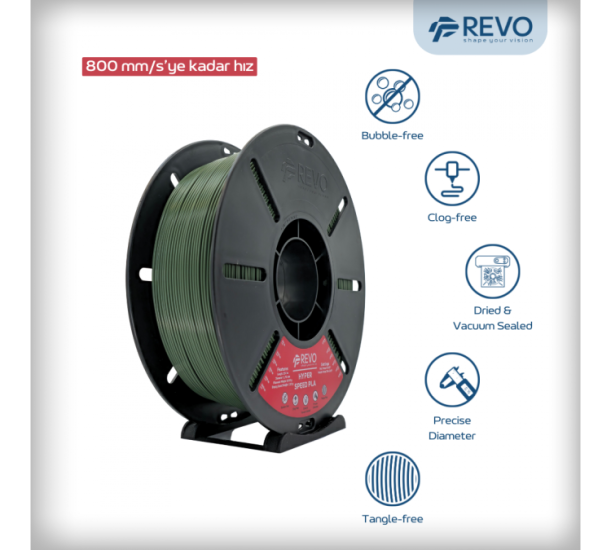 RevoFilament Hyper Speed PLA ORMAN YEŞİLİ 1,75mm-1Kg