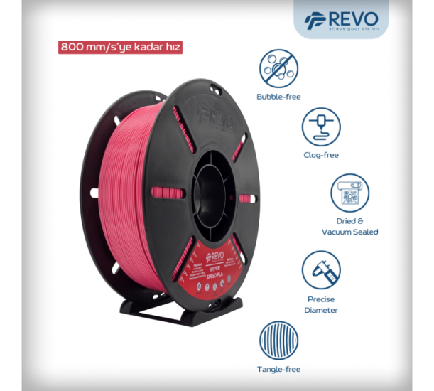 RevoFilament Hyper Speed PLA PEMBE 1,75mm-1Kg