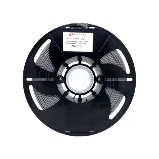 Elas Gümüş Gri  PET-G 1.75mm 1Kg