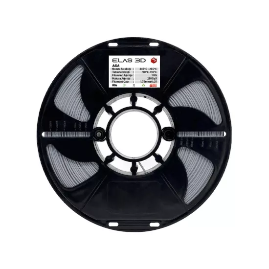 ELAS Gri ASA 1.75mm 1 KG Filament