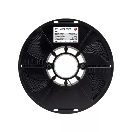 ELAS Siyah ASA 1.75mm 1 KG Filament