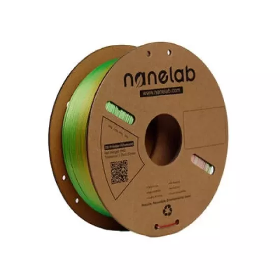 Nanelab Üç Renk Silk PLA Filament - Altın-Yeşil-Gül Kırmızısı - 1.75mm - 1Kg