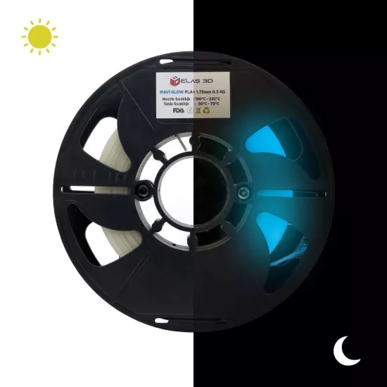 ELAS Mavi GLOW PLA+ Filament 1.75mm