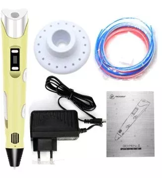 3D Pen-Kalem - Sarı - Full Set